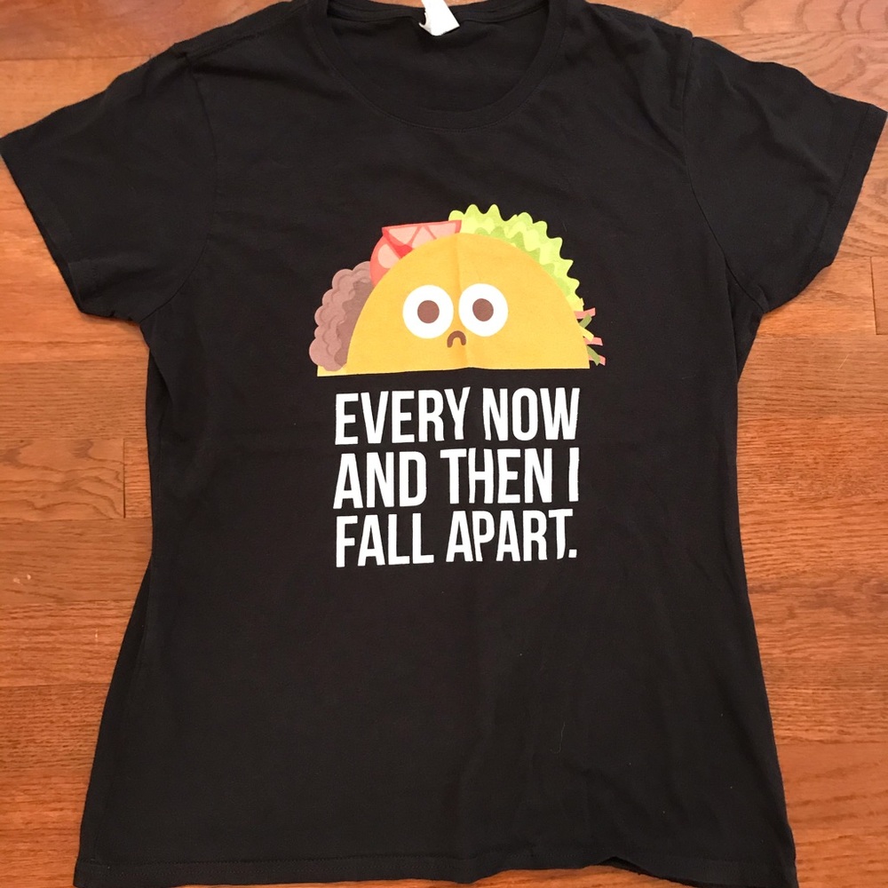 HUMOROUS TACO SHIRT BLACK